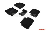 SEINTEX Ворсовые 3D коврики HYUNDAI ELANTRA VI 2015- черные (комплект) 88695