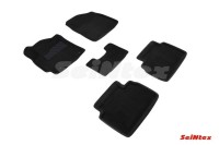 SEINTEX Ворсовые 3D коврики HYUNDAI ELANTRA VI 2015- черные (комплект) 88695