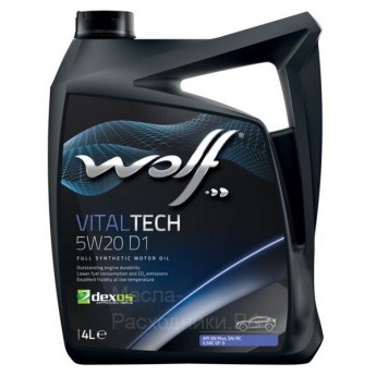 WOLF VITALTECH 5W-20 D1 Масло моторное (4л) 8331046