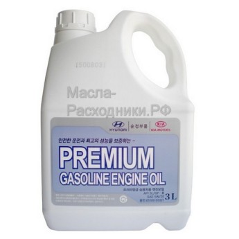 Hyundai-KIA Масло моторное Premium Gasoline 5W-20, (3л) 0510000321