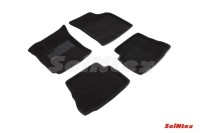 SEINTEX Ворсовые 3D коврики HYUNDAI GETZ 2002-2011 черные (комплект) 81763