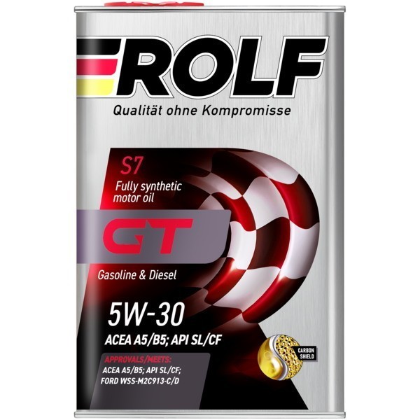 Масло моторное 5W-30 ROLF GT A5/B5 SL/CF (4л) 323150