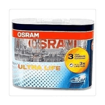 Автолампы г/с H4 (60/55W) P43t-38 (ULTRA LIFE) 12V 64193ULT-02BOX 4008321416186 OSRAM (комплект 2 шт)