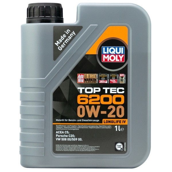 LIQUI MOLY Top Tec 6200 0W-20 C5, VW 508.00/509.00 Масло моторное (1л) 20787