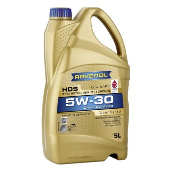 Масло моторное Ravenol 5W-30 HDS (5л) C4 MB 22651 RN 0720 111112100501999