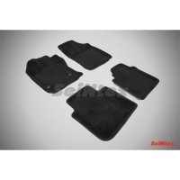Ворсовые 3D коврики TOYOTA VENZA 2008- (Черные) комплект SEINTEX 84964
