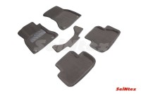 SEINTEX Ворсовые 3D коврики AUDI A4(B8) 2007-2015 серые (комплект) 86835