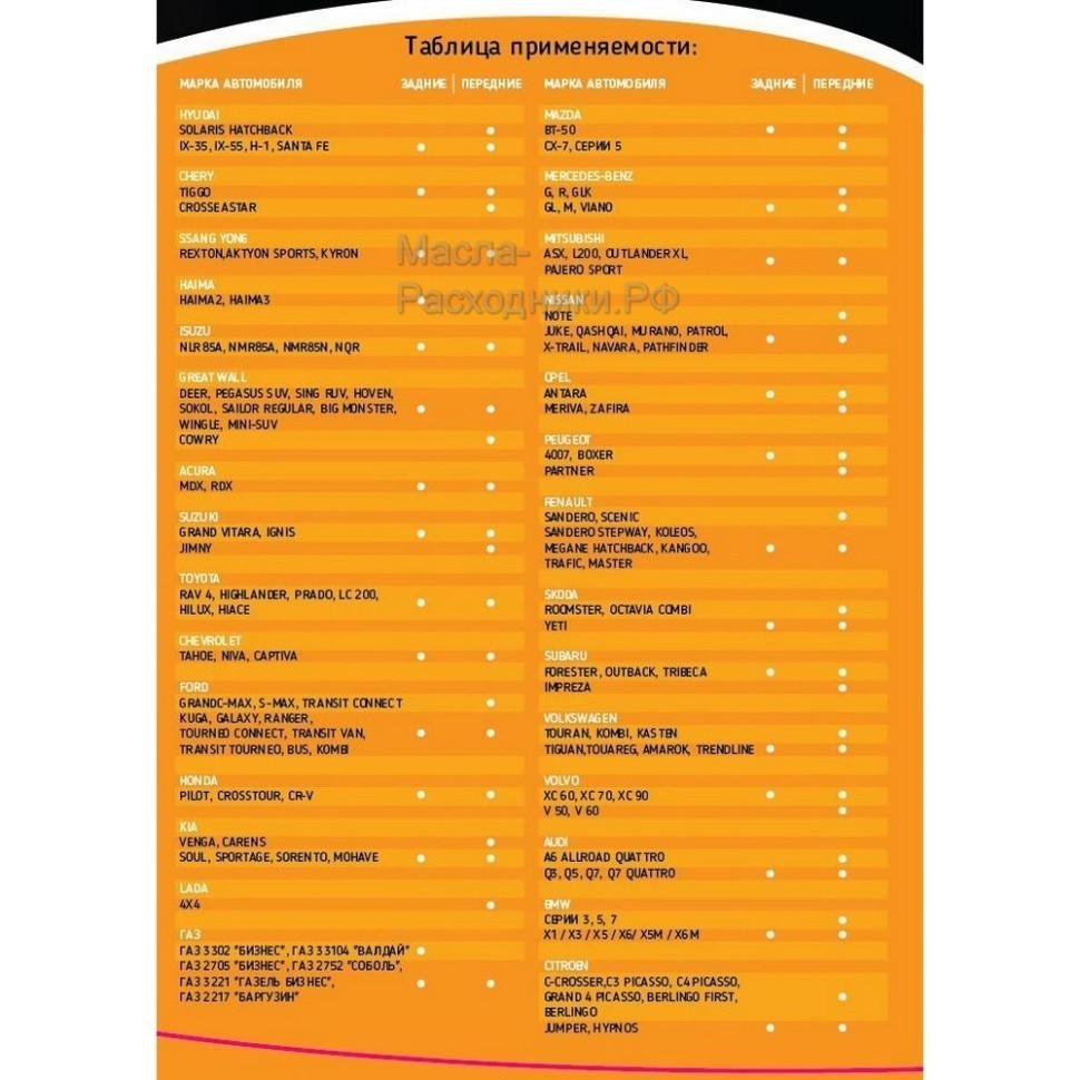 Брызговики универсальные большие, черные, 2шт, с крепежом AIRLINE AMF02