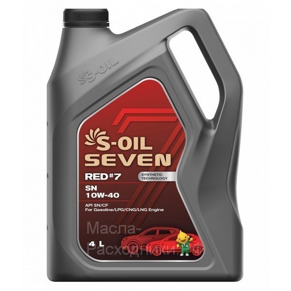 Масло моторное S-oil SEVEN RED7 SN 10W-40 (4л) E107697 DRAGON