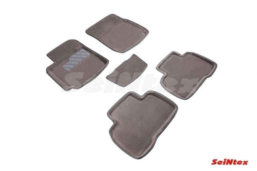 Ворсовые коврики 3D Suzuki Grand Vitara III (5 dr) 2005-н.в., Fiat Sedici 2006-н.в. серые (комплект) 71735 SEINTEX