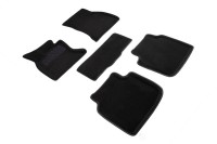 Ворсовые 3D коврики BMW 7 Ser F-02 2008-2015 (Черные) комплект SEINTEX 88355