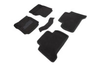 Ворсовые 3D коврики VOLKSWAGEN AMAROK 2009- (Черные) комплект SEINTEX 83736