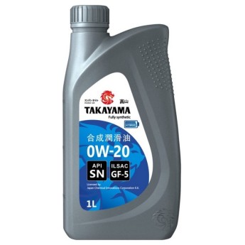 Масло моторное TAKAYAMA 0W-20 ILSAC GF-5 SN (1л) Пластик 605553