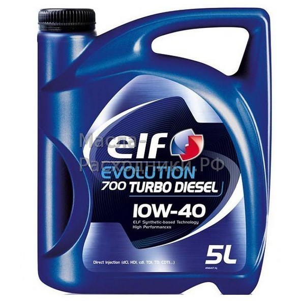 Масло моторное Elf Evolution 700 Turbo Diesel 10W-40 (5л) 201553