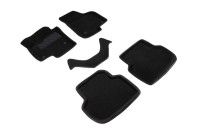 Ворсовые 3D коврики VOLKSWAGEN JETTA 2011- (Черные) комплект SEINTEX 83713