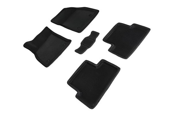 Коврики 3D EVA "РОМБ" Ford Mondeo IV (овальный крепеж) 2007-2010 черные (комплект) SEINTEX 95276