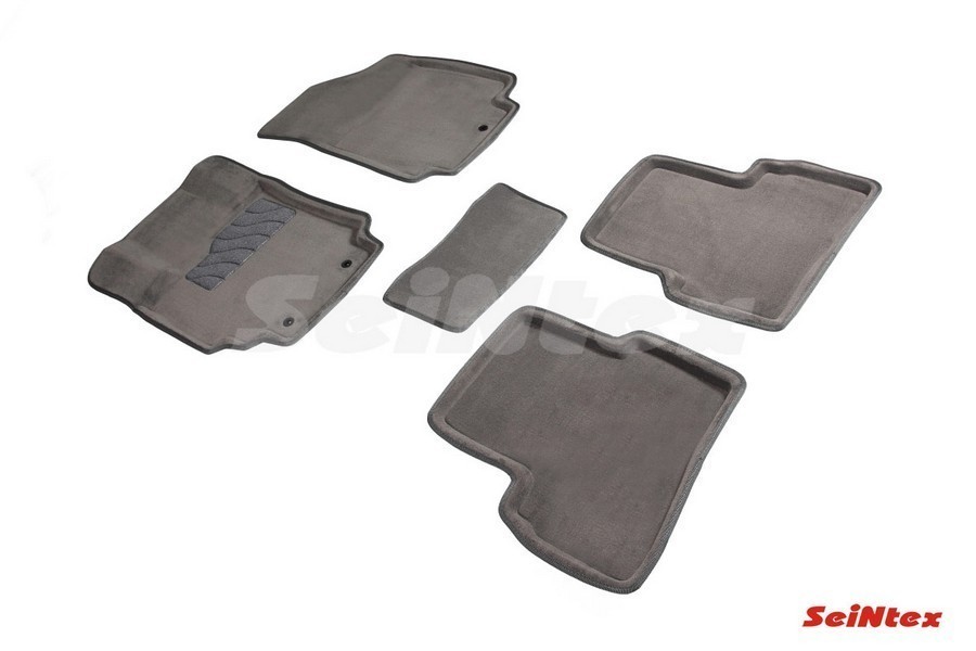 Ворсовые 3D коврики HYUNDAI Creta 2016- серые (комплект) SEINTEX 90916