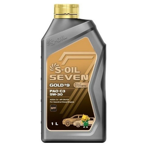 Масло моторное S-oil SEVEN GOLD9 SN/CF PAO C3-16 5W-30 (1л) E107744