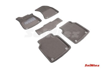 SEINTEX Ворсовые 3D коврики AUDI A8 III (D4) 2010-2017 серые (комплект) 86837