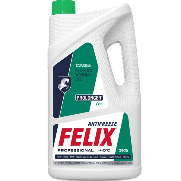 Антифриз FELIX Prolonger G11 (3кг) (зеленый) 430206327