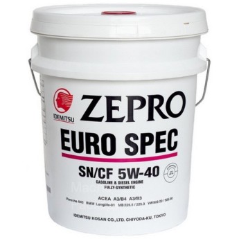 Масло моторное IDEMITSU ZEPRO EURO SPEC 5W-40 (20л) 1849020