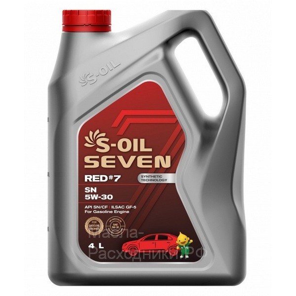 Масло моторное S-oil SEVEN RED7 SN 5W-30 (4л) E107658 DRAGON купить в ...