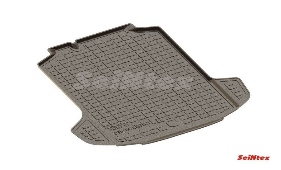 Коврик в багажник для Volkswagen Polo VI Origin/Respect 2020-н.в. (полимерный) черный (шт) SEINTEX 94628
