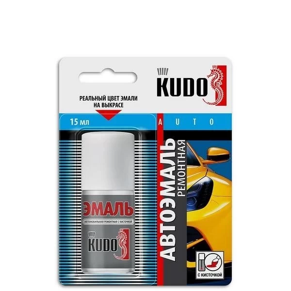 "Зеленая 963" (металлик) 70963 KUDO Краска для сколов (с кисточкой) 15мл KU70963