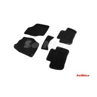 Ворсовые 3D коврики CITROEN C4 II sedan 2008- (Черные) комплект SEINTEX 86298