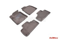 Ворсовые 3D коврики SSANG YONG ACTYON new 2010- серые (комплект) SEINTEX 84125
