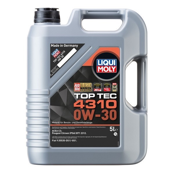 Масло моторное LIQUI MOLY Top Tec 4310 0W-30 C2 (5л) 2362