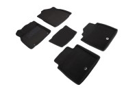 Ворсовые 3D коврики LEXUS ES 250 2013- (Черные) комплект SEINTEX 88363