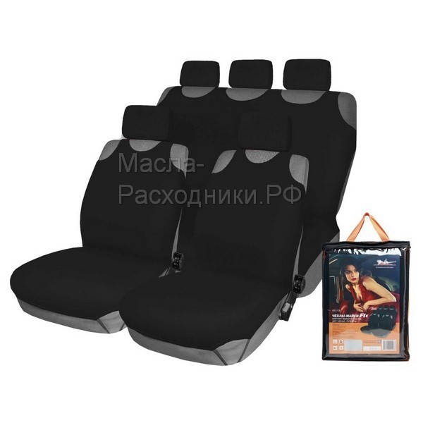 Чехлы-майки "F-1K" комплект передние/задние, цвет черный, полиэстер AIRLINE ASCF1K