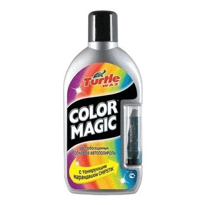 FG6496 Полироль цветообогащенный (серебристый) Color Magic+ корректирующий карандаш (Silver) (500 мл) Turtle Wax