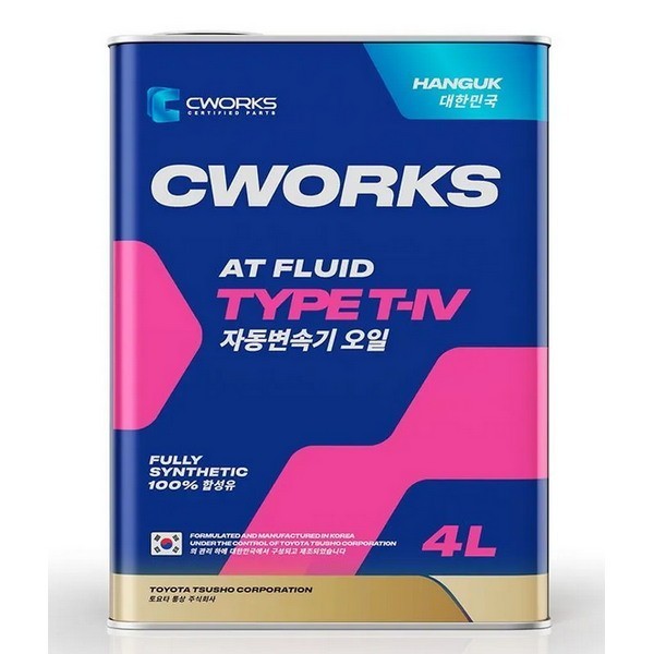 CWORKS HANGUK ATF TYPE T-IV Масло для АКПП (4л) A22HR4004