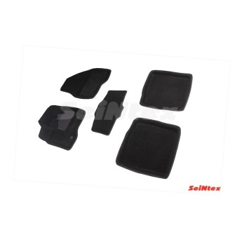 Ворсовые 3D коврики FORD EXPLORER V 2010-2015 (Черные) комплект SEINTEX 88356