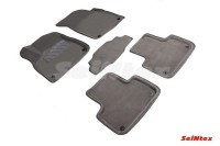 SEINTEX Ворсовые 3D коврики AUDI Q7II 2015- серые (комплект) 89591