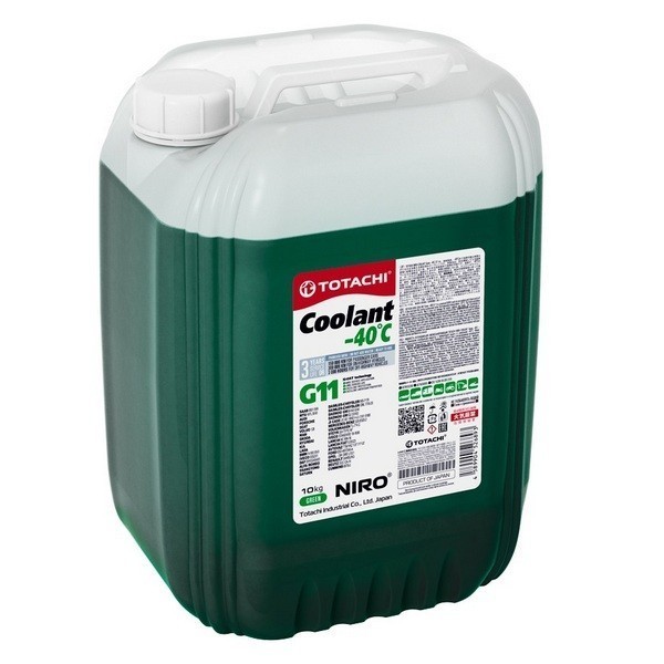 Антифриз Охлаждающая жидкость NIRO зеленый -40С G11 (10кг) 43210