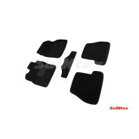 Ворсовые 3D коврики FORD FOCUS III МКПП 2011-2015 (Черные) комплект SEINTEX 85867