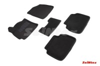 SEINTEX Ворсовые 3D коврики KIA CERATO IV 2018- черные (комплект) 90537