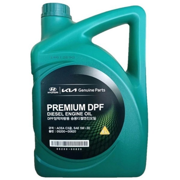 Масло моторное Hyundai-KIA Premium DPF Diesel 5W-30 C3 (6л) / 05200-00620