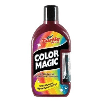 FG6494 Полироль цветообогащенный (темно-красный) Color Magic+ корректирующий карандаш (Dark Red) (500 мл) Turtle Wax