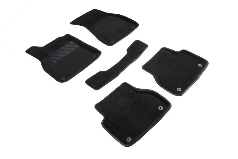 Ворсовые 3D коврики Audi A7 II 2018-н.в. черные (комплект) SEINTEX 93009