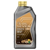 Масло моторное S-oil SEVEN GOLD9 SN/CF C3 PAO 0W40 (1л) E107746 DRAGON