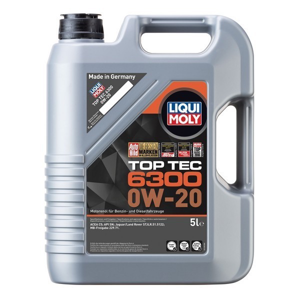 Масло моторное LIQUI MOLY Top Tec 6300 0W-20 C5, SN, MB 229.71 (5л) 21217