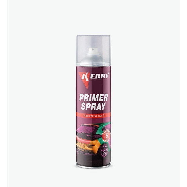 006-1 Kerry Грунт акриловый серый PRIMER SPRAY 405 гр KR0061