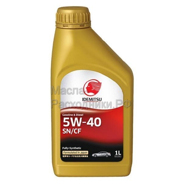 Масло моторное IDEMITSU FULLY-SYNTHETIC SN/CF 5W-40 (1л) 30015048724