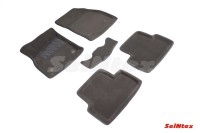 SEINTEX Ворсовые 3D коврики CHEVROLET CRUZE 2009-2015 серые (комплект) 71711
