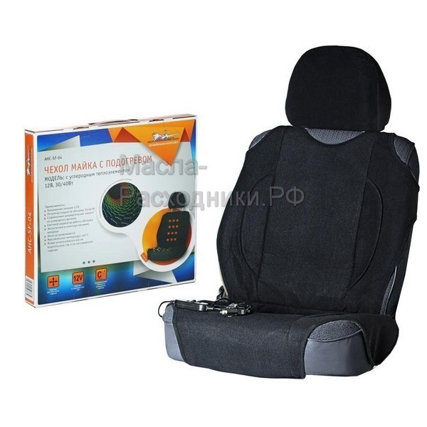 Чехол-майка с подогревом и углеродным теплоэлементом 12В, с терморегулятором 30/40Вт AIRLINE AHCSF04