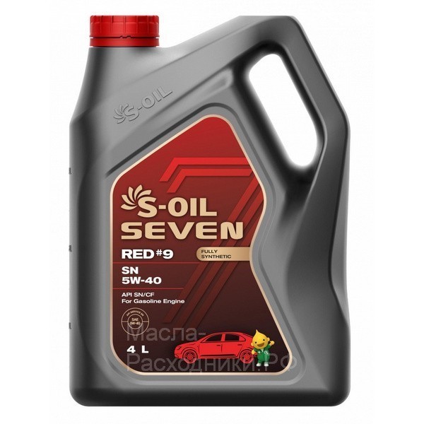 Масло моторное S-oil SEVEN RED9 SN 5W-40 (4л) E107616 DRAGON
